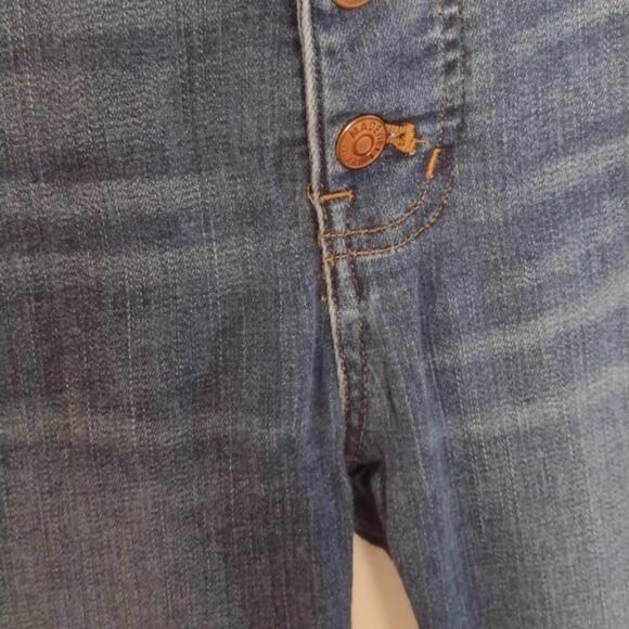 Madewell 9” Mid-rise Button Fly Raw Hem Skinny Jeans Size 28 Denim - Picture 7 of 13
